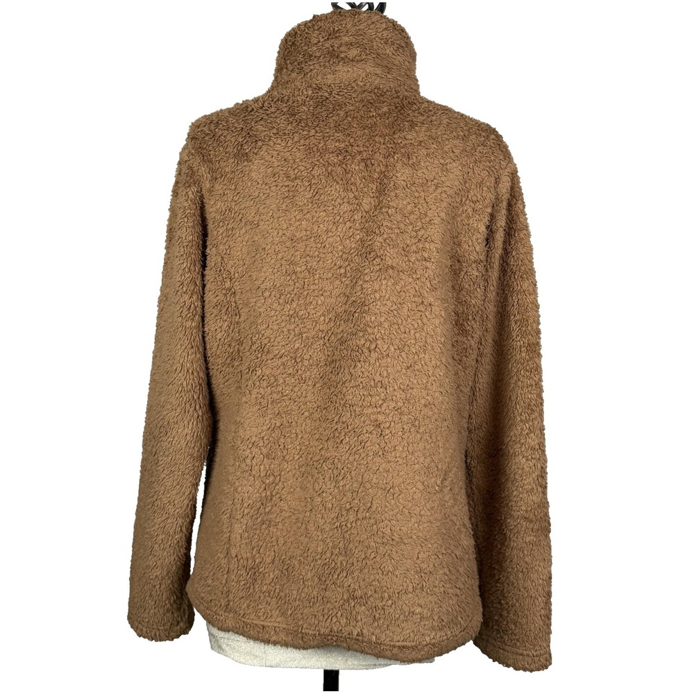Patagonia Los Gatos Fleece Pullover Womens L Brown 1/4 Zip Sherpa Cozy #25235 - Picture 2 of 11